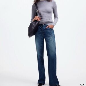 Madewell women’s low slung baggy jeans blue denim NWOT size 24 x 30